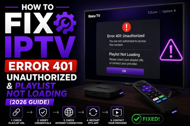 Fix IPTV Error 401 Unauthorized